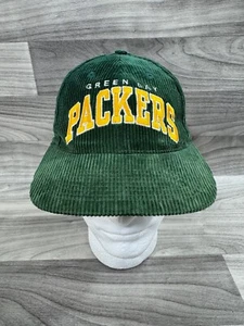 VINTAGE GREEN BAY PACKERS HAT CORDUROY SNAPBACK THE GAME RUSSELL ATHLETIC - Picture 1 of 5