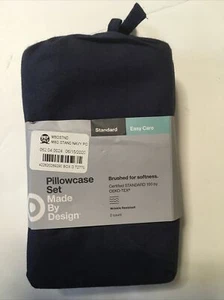 Juego de funda de almohada hecha por diseño sólido de fácil cuidado ESTÁNDAR azul amatista - ¡NUEVO!   - Imagen 1 de 2