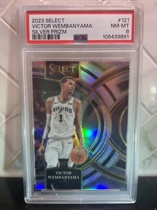 2023-24 Select Silver Prizm Victor Wembanyama Rookie Card Premier #121 PSA 8 - Picture 1 of 2