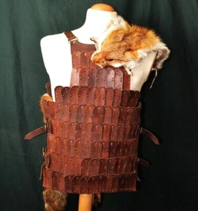 Medieval leather Viking Lamellar Armor Leather handmade SCA Armor - Picture 1 of 4