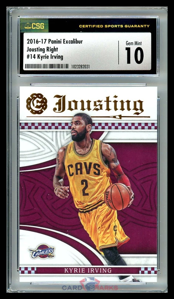 2016-17 Panini Excalibur Jousting #14 Kyrie Irving Cavaliers CSG 10 GEM MINT - Image 1 of 2