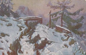 Z864) WW1 CROCE ROSSA, ALPINI NELLE TRINCEE AVANZATE A QUOTA 1622 TAROND. - Picture 1 of 1