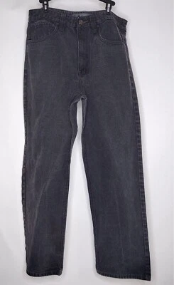 PJ MARK Hombre Talla W36L32 Negro Pierna Recta Lavado Oscuro Usado 100% Algodón  Foto 1 de 4