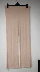 Oasis Rib Jersey Lounge Wear Trousers Pink UK 12 Medium LN007 FF 04