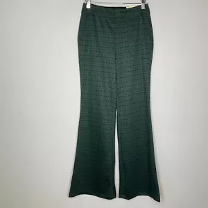 Max Studio Women Pants Ponte Knit Bootcut Pockets Elastic Waist Green XS Pull On - Picture 1 of 8