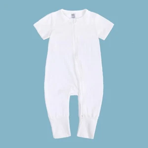 PAGLIACCETTO NEONATO - Body bambina manica corta doppia cerniera cotone bianco 3-6M - Foto 1 di 13