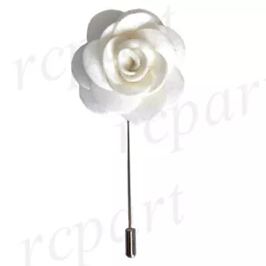 Neu im Karton formell Herren Anzug Brust Brosche weiß Blume Anstecknadel Hochzeit Mode - Bild 1 von 2
