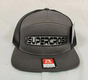 @SUPERCROSS 5 Panel Richardson Style-168 Snapback Flatbill Hat - Picture 1 of 4