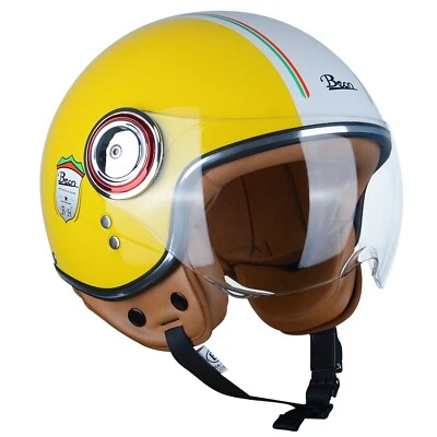 BEON Motorcycle Helmet for Adult Retro Vintage Half Face for Vespa  DOT Approved Foto 1 de 4