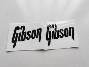2Pcs Classic Gibson USA Guitar Headstock Vinyl UV Transfer RAISED Decal Sticker - Picture 1 of 10