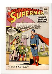 Superman 141 F- Fine- Superman's Return to Krypton! 1960