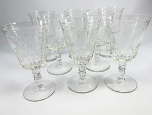 Bryce  Wine Glass Set of 8 Stemware Etched Flower Design - Picture 1 of 11