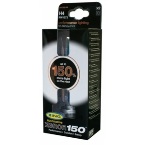RING - H4 - Xenon150 Bulb 12V 60/55W Xenon +150% P43T - Pair of Bulbs x2 - Picture 1 of 2