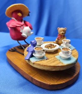 Figura de pájaro Russ Berrie Tweet Junto conmigo siempre hay tiempo para el té #13056 - Imagen 1 de 10