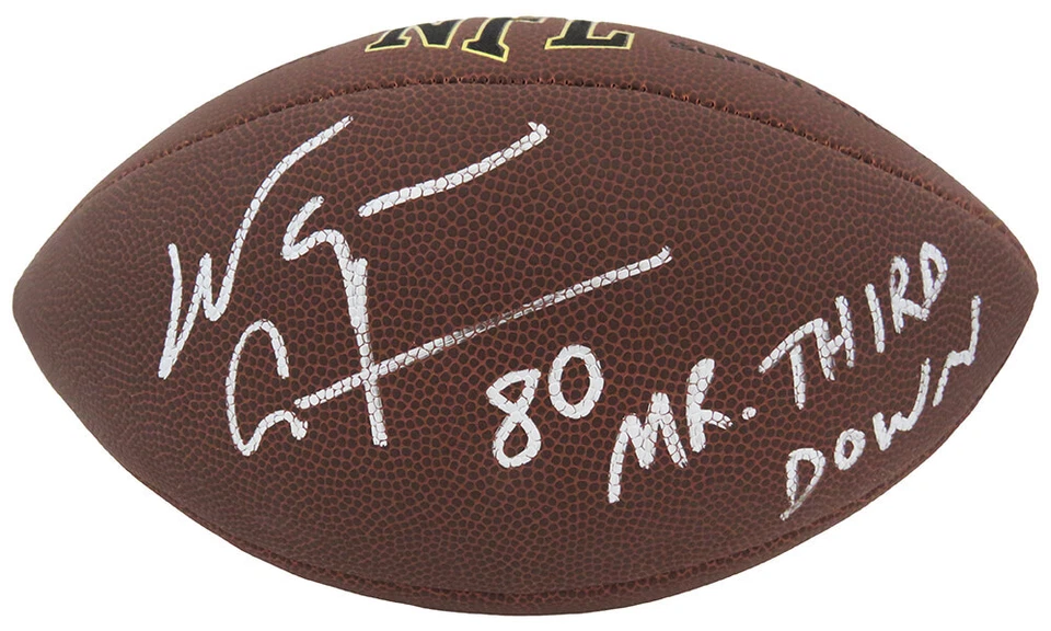Wayne Chrebet Signed Wilson Super Grip F/S NFL Football w/Mr Third Down (SS COA) - Image 1 of 1