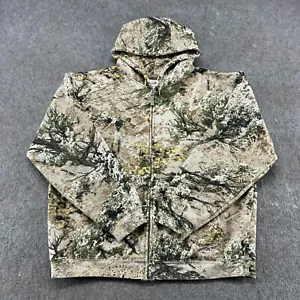 Cabelas Hoodie Mens XL Brown Camo Fleece ZONZ Hunting Outdoor Full Zip Game - Picture 1 of 12