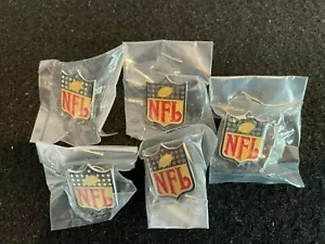 LOT (5) NFL Football Shield Logo Collectable Pin New Sealed SUPERBOWL ~ QUANTITY - Picture 1 of 7