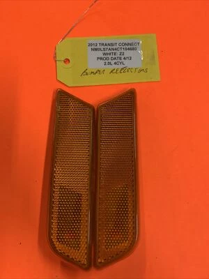 2010-2013 Ford Transit Connect Bumper Reflectors Right Left Orange D67 - Image 1 of 2