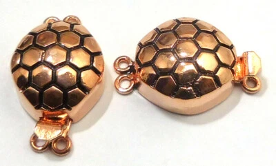 2 Pcs 27X17X10mm Bali Box Clasp 2 Strand Antique Copper Jewelry Making vs-98 - Image 1 of 3