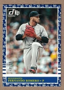 2019 Donruss Jackie Robinson #207 Fernando Romero Minnesota Twins 3/42 - Bild 1 von 2