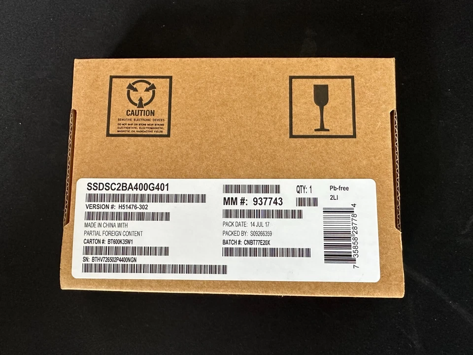 Intel SSDSC2BX400G401 DC S3610 Series 400 GB 2,5 pulgadas SATA 6 Gb/s 7 mm MLC interno Foto 1 de 1