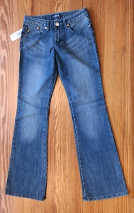 Denim recto Rock & Republic largo acampanado nuevo con etiquetas talla 26 - Imagen 1 de 10