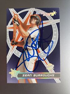 SEAN BURROUGHS 2001 TOPPS AUTOGRAPHED SIGNED AUTO BASEBALL CARD 156 PADRES
