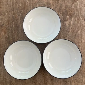Set Of 3 Noritake Colorwave Graphite Rim 7" Cereal soup Bowls Stoneware NOTE - Picture 1 of 10
