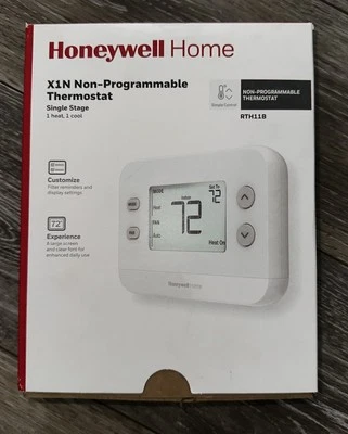NEW HONEYWELL X1N NON-PROGRAMMABLE THERMOSTAT SINGLE STAGE RTH11B HOME - Image 1 of 3