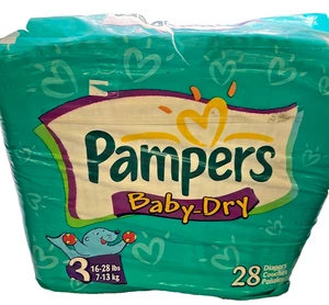 Vintage 2003 Pampers Baby Dry Size 3 Diapers, 28 count - Picture 1 of 2