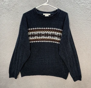 Vintage Knightsbridge Pullover Erwachsene mittelblau Strick Fair Isle Old Money 1990er - Bild 1 von 10