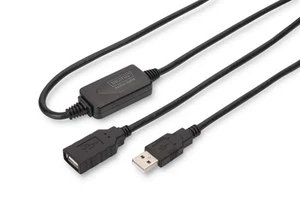 DIGITUS Aktives USB 2.0 Verlängerungskabel, Repeaterkabel, 15 m Länge, USB A Ste - Bild 1 von 5