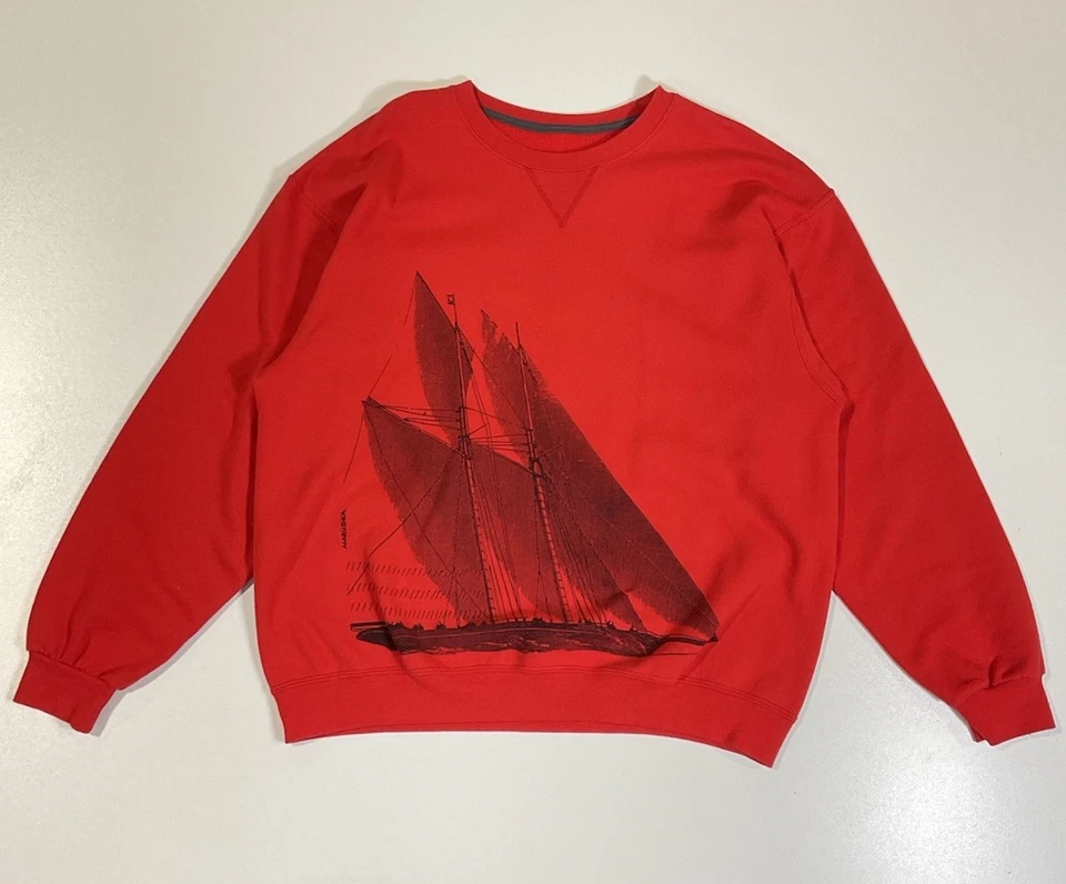 Sudadera De Colección Y2K Marushka Velero Talla XL Arte Michigan Náutica Preppy Foto 1 de 4