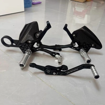 Adjustable RearSet Foot Peg Footrest For BMW M1000RR S1000RR 2019-2025 20 21 22 — 第 1/4 张图片