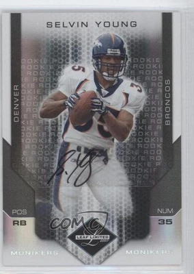 2007 Leaf Limited Rookie Monikers Silver /99 Selvin Young #300 Rookie Auto RC - Image 1 of 2