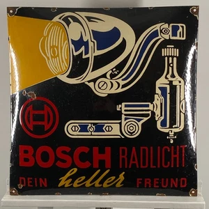 Bosch Enamel Sign - 50x50cm (19.7x19.7") - Rare Vintage Industrial Retro Signage - Picture 1 of 23