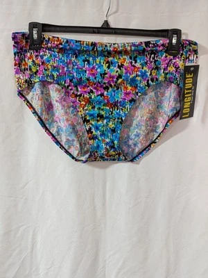 Pantalones de bikini Longitude para mujer cintura alta multicolor forrados florales talla XL NUEVOS CON ETIQUETAS Foto 1 de 4