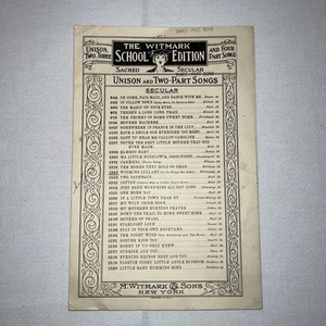 Wyoming Lullaby The Witmark School Edition Piano Music No. 1342 - Foto 1 di 3