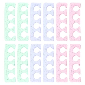 Separadores de dedos de silicona para uñas de pedicura 12 piezas: juego de herramientas para uñas de pedicura - espaciadores de dedos de silicona - Imagen 1 de 12