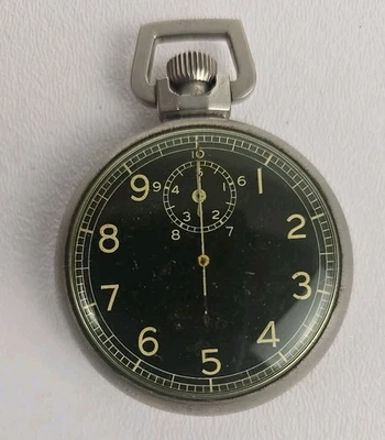 Vtg Elgin US Army WWII Bombardier Jitterbug  A-8,15 Jewel Timer.   Bsk. - Image 1 of 4