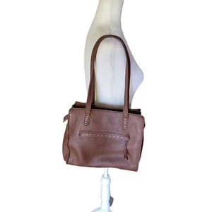 The Sak Collective Teak Alma Leather Satchel shoulder bag purse brown - Picture 1 of 11