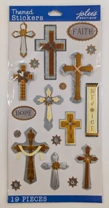 Jolee's Faith Hope And Rejoice Crosses Scrapbooking Stickers - Picture 1 of 2