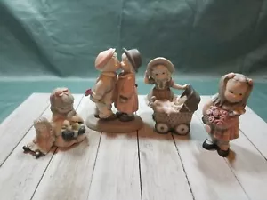 Lotto 4 Figurine Vintage Edizione Limitata Enesco NBM Bahner Studios Love - Foto 1 di 12