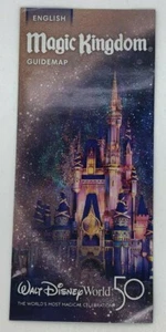 Magic Kingdom Walt Disney World 50th Anniversary Park Karte Sammlerstück - Bild 1 von 4
