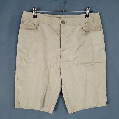 Bermudas cortas para mujer Jones New York Signature elásticas tiro medio beige talla 8 Foto 1 de 4