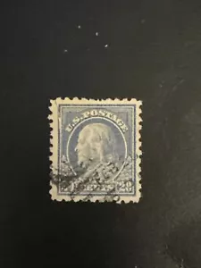 Us Stamps Scott # 438 Benjamin Franklin 20 Cent -1914 Used Ng - Picture 1 of 2