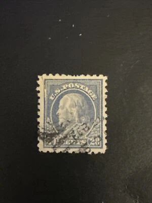 Us Stamps Scott # 438 Benjamin Franklin 20 Cent -1914 Used Ng - Image 1 of 2