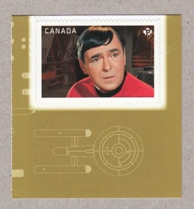 STAR TREK 50th Ann. = JAMES DOOHAN as SCOTTY stamp cut fr Booklet Canada 2016 - Bild 1 von 2