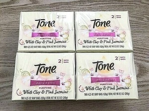 8 BARS TONE ~ DAILY DETOX 4.25 OZ EACH SOAP ~ WHITE CLAY & PINK JASMINE VHTF! - Picture 1 of 1