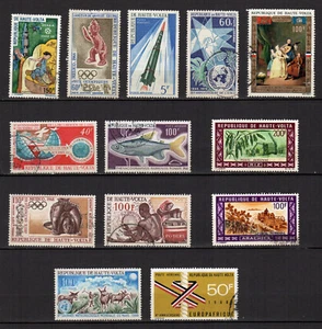 Haute-Volta poste aérienne lot de 12 timbres oblitérés /TE3188 - Picture 1 of 1